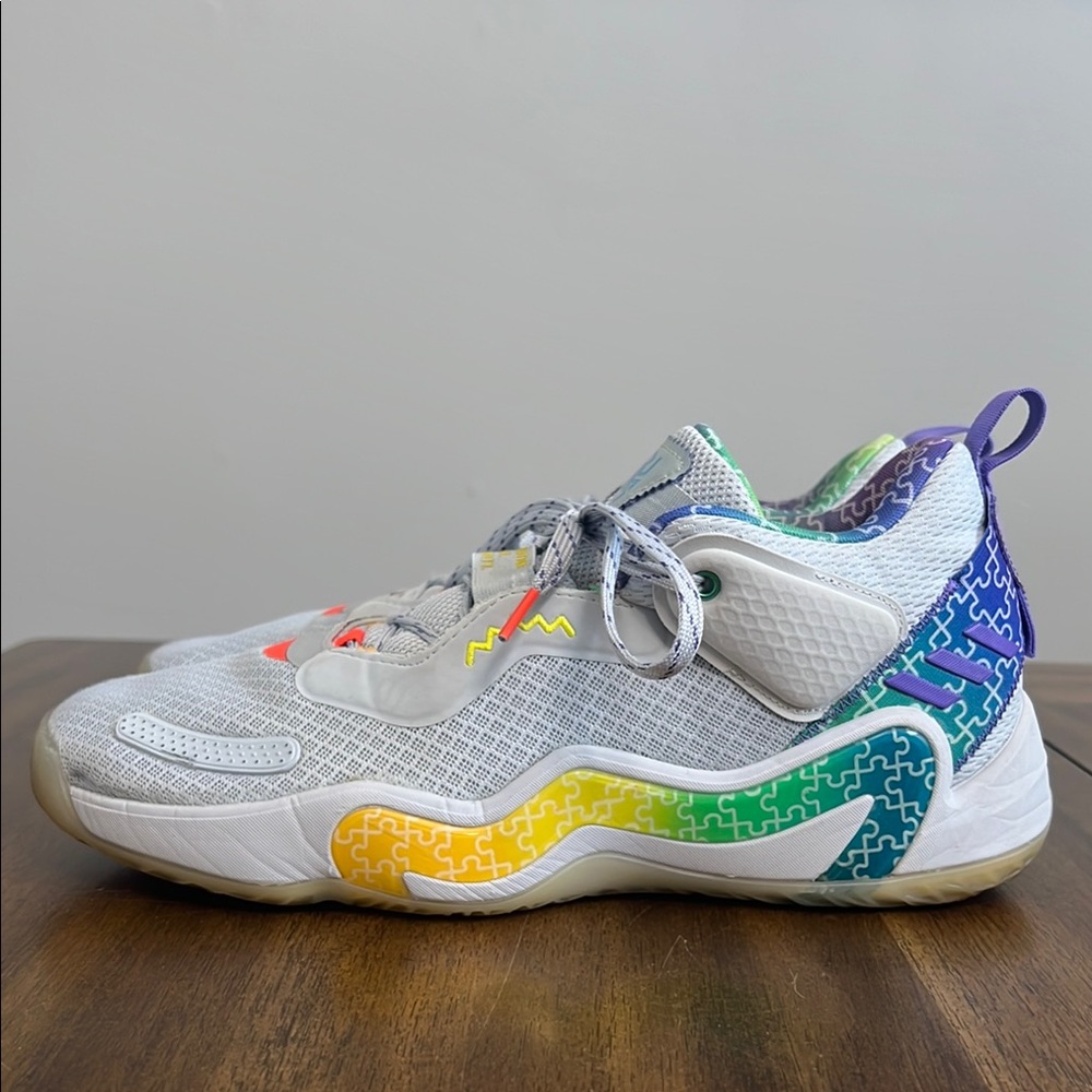 Adidas D.O.N. Issue 3 Autism Speaks Grey Mens Size 11.5 Basketball Shoes GY0321 - Picture 5 of 16
